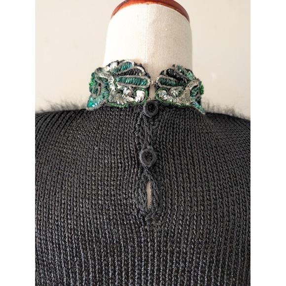 Cache | Sweaters | Cache Vintage Embellished Mock Neck Angora Blend ...